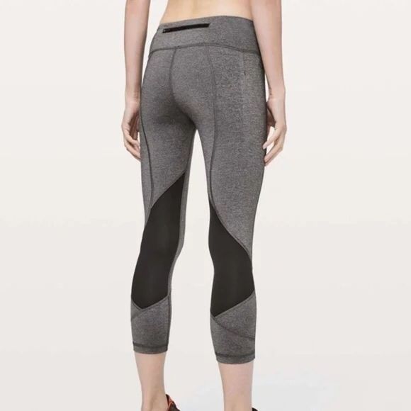lululemon athletica Pants - Lululemon Pace Rival Crop *22" Heathered Black / Black Crop